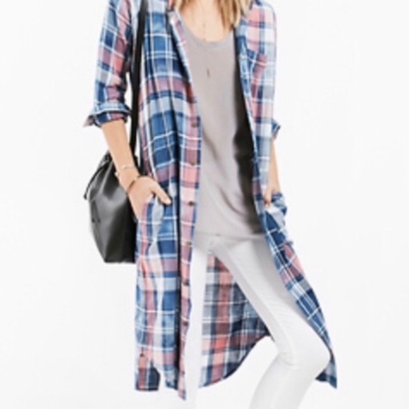 NWT Plaid Shirt Dress - Picture 3 of 4